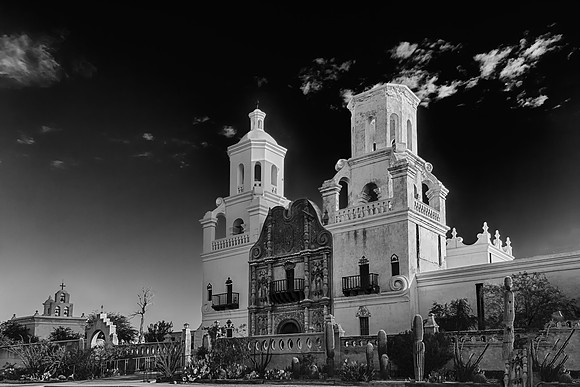 Sun Rises on San Xavier Mission